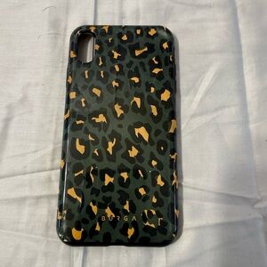 Borga Leopard Print Phone Case - Black and Gold
